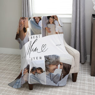 Beste Mama je Script Mütter Tagesfoto Collage Fleecedecke