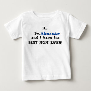 Beste Mama je Sentimental-Sprichwort mit blauem Te Baby T-shirt