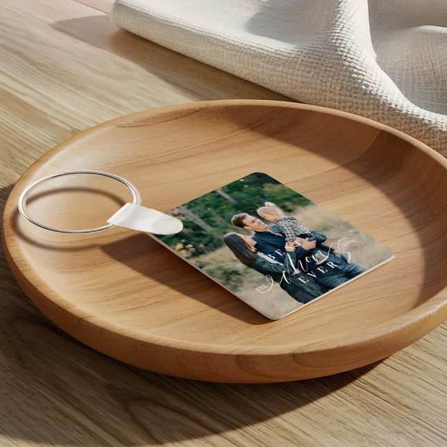 Beste Mama je Skript Muttertag Foto Keepake Schlüsselanhänger (Best Mom Ever Script Mother's Day Photo Keepsake Keychain)