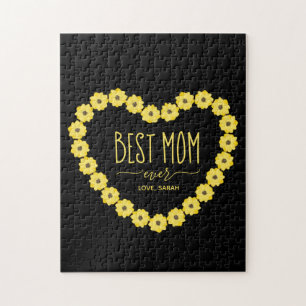 Beste Mama je Sonnenblume Individuelle Name Mama T Puzzle