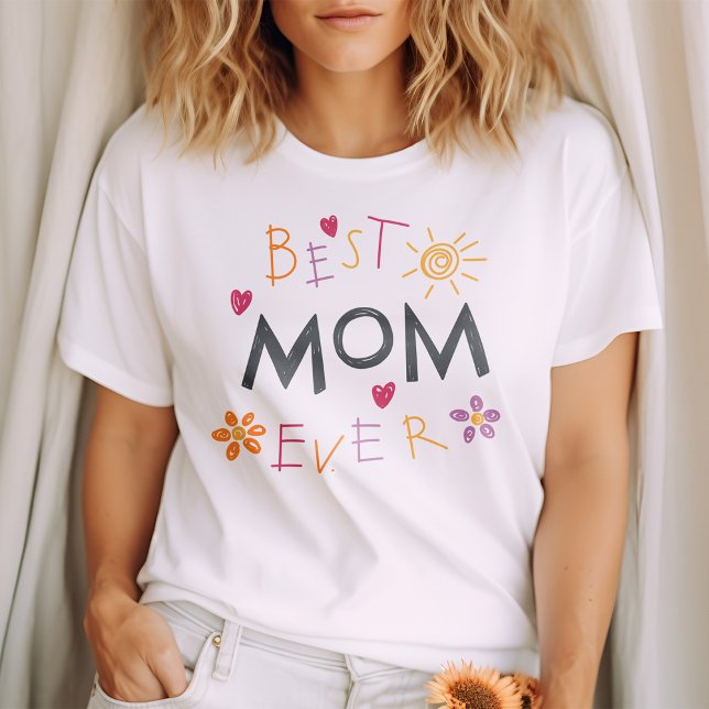 Beste Mama je | Spaß am farbenfrohen Clipart Mutte Tri-Blend Shirt (Von Creator hochgeladen)