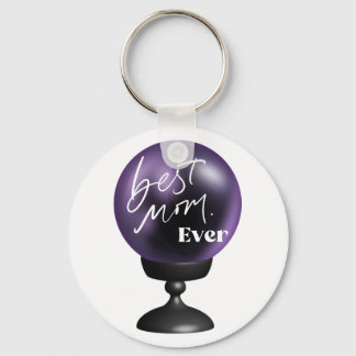 Beste Mama JE | Spaß Lila Kristallkugel Schlüssela Schlüsselanhänger