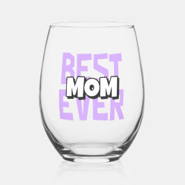 Beste Mama je stemless Glass Mütter Tagesgeschenk Weinglas Ohne Stiel