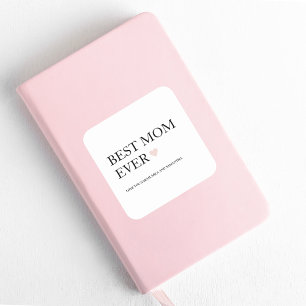 Beste Mama je   Tag der glücklichen Mütter Quadratischer Aufkleber