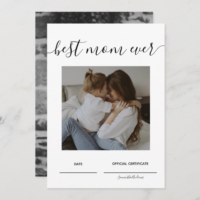 Beste Mama je Tag der Offiziellen Mütter Einladung (Vorne/Hinten)