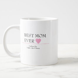 Beste Mama je Tasse mit rosa Herz - bestätigt durc