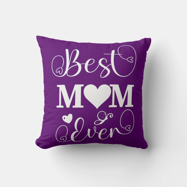 Beste Mama je Throw Kissen (Vorderseite)
