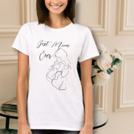 Beste Mama je trendy 1 Line Mutterschafts-Baby T-Shirt