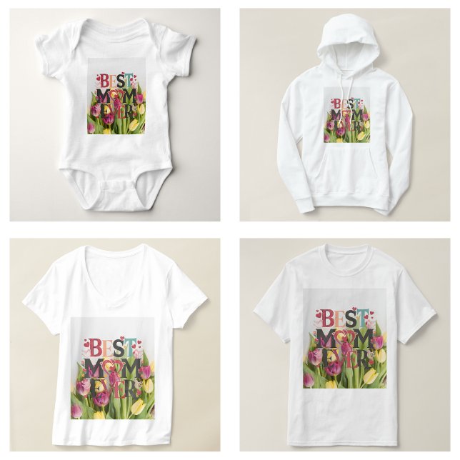 Beste Mama je trendy floral T-Shirt (Best Mom Ever Trendy Floral T-Shirt)