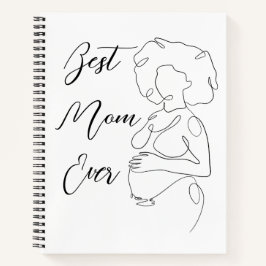 Beste Mama je trendy One Line Pregnancy Classic Notizbuch