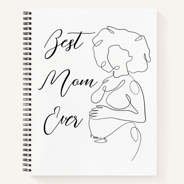 Beste Mama je trendy One Line Pregnancy Classic Notizbuch (Vorderseite)