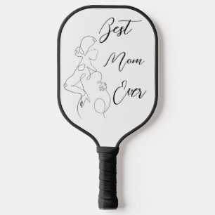 Beste Mama je trendy One Line Pregnancy Classic Pickleball Schläger