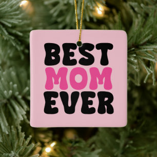 Beste Mama je Typhografie Keramikornament