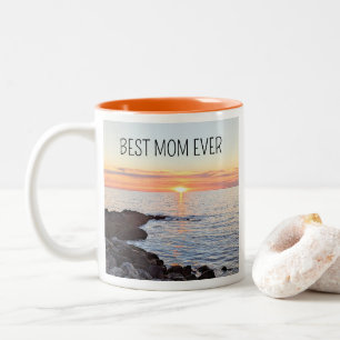 Beste Mama je vom Sonnenaufgang zum Foto des Sonne Zweifarbige Tasse