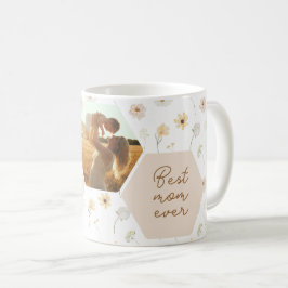 Beste Mama je Wildblume Foto Muttertag Kaffeetasse