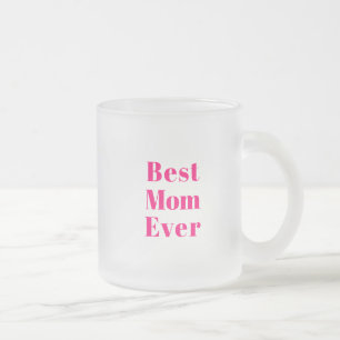 Beste Mama Jeden heißen rosa, moderne Typografie Mattglastasse