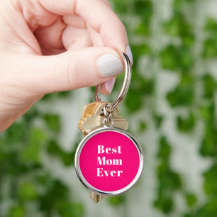 Beste Mama Jeden heißen rosa, moderne Typografie Schlüsselanhänger