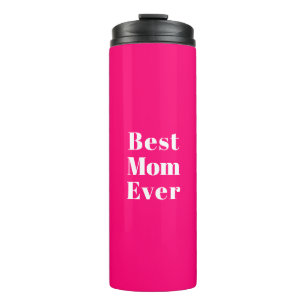 Beste Mama Jeden heißen rosa, moderne Typografie Thermosbecher