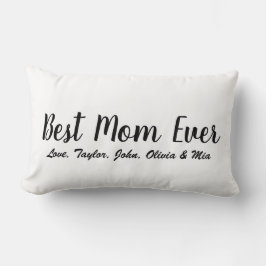 Beste Mama Jeden personalisierten Text mit schwarz Lendenkissen
