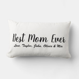 Beste Mama Jeden personalisierten Text mit schwarz Lendenkissen