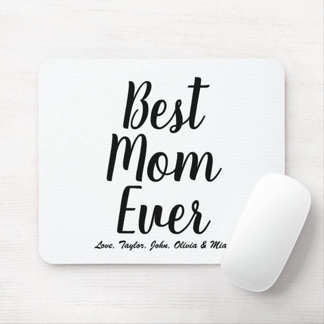 Beste Mama Jeden Schwarz-weißen, benutzerdefiniert Mousepad (Mit Mouse)