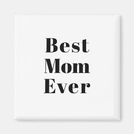 Beste Mama Jeden Schwarz-weißen modernen Typografi Magnet