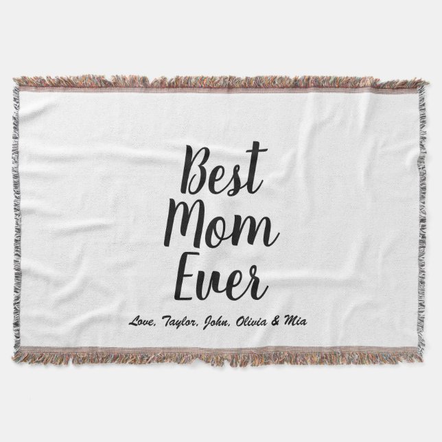 Beste Mama Jederzeit Schwarz-weißes, benutzerdefin Decke (Vorderseite)