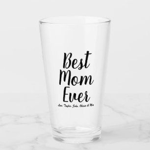 Beste Mama Jedes schwarze benutzerdefinierte Skrip Glas
