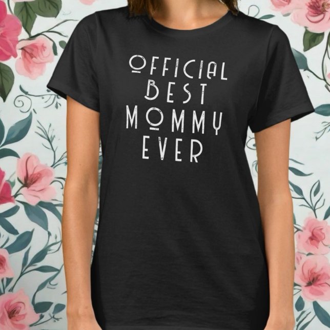 Beste Mama-jemals offizielle Monogramm-Typografie  T-Shirt (Von Creator hochgeladen)
