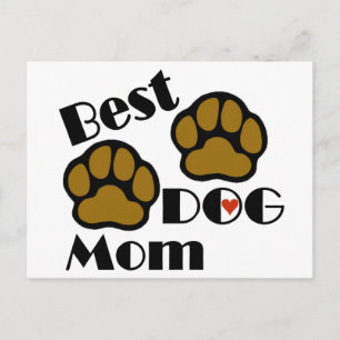 Beste Mama-Karte und Postkarte mit Hundepuppen