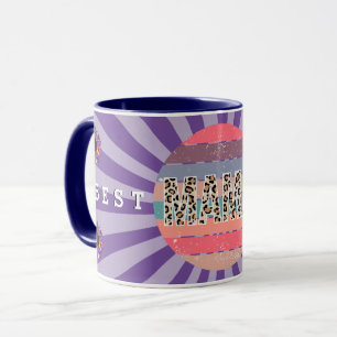 Beste Mama Lila Blütenmassage Tasse