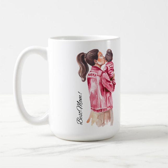 Beste Mama Mädchen Mama  Kaffeetasse (Links)