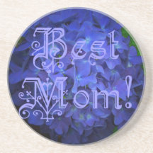 Beste Mama mit Hintergrund der blauen Blume