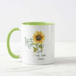 Beste Mama #mothersday Personalisiert Sonnenblumen Tasse