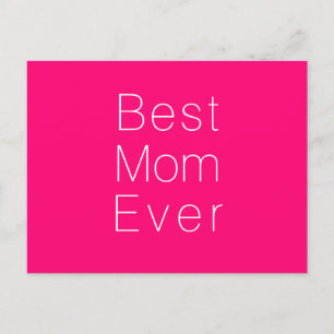 Beste Mama, Muttertag, minimalistische Fuchsie Postkarte