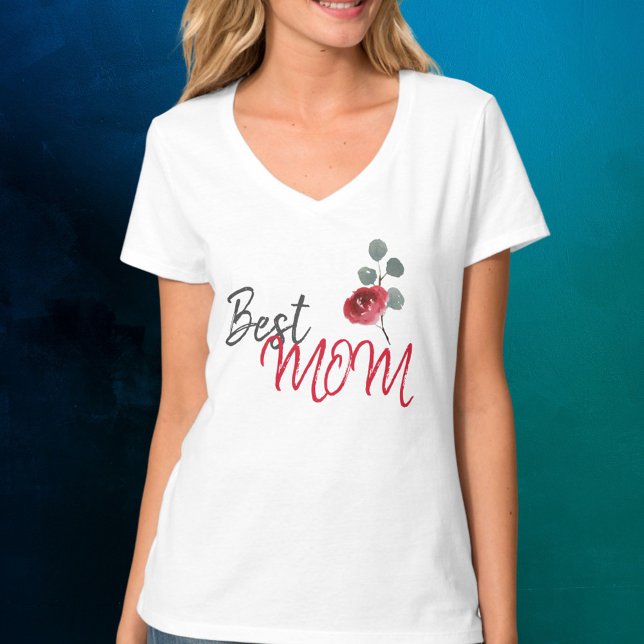Beste Mama Muttertag Wasserfarben T-Shirt (Von Creator hochgeladen)