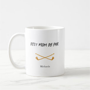 Beste Mama nach Par Glitzer Golf Kaffeetasse