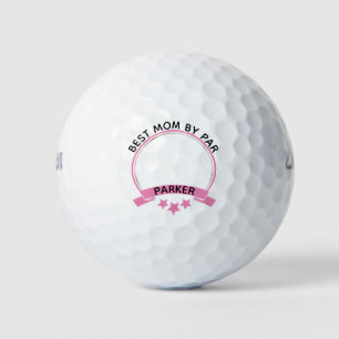 Beste Mama nach Par Pink Personalisiertes Foto Golfball