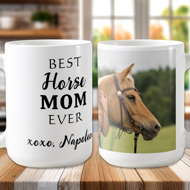 Beste Mama Niedliches Reittier Foto Kaffeetasse (Von Creator hochgeladen)