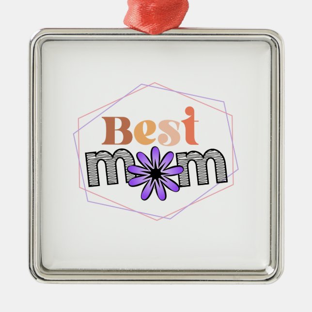 Beste Mama Ornament Aus Metall (Vorne)