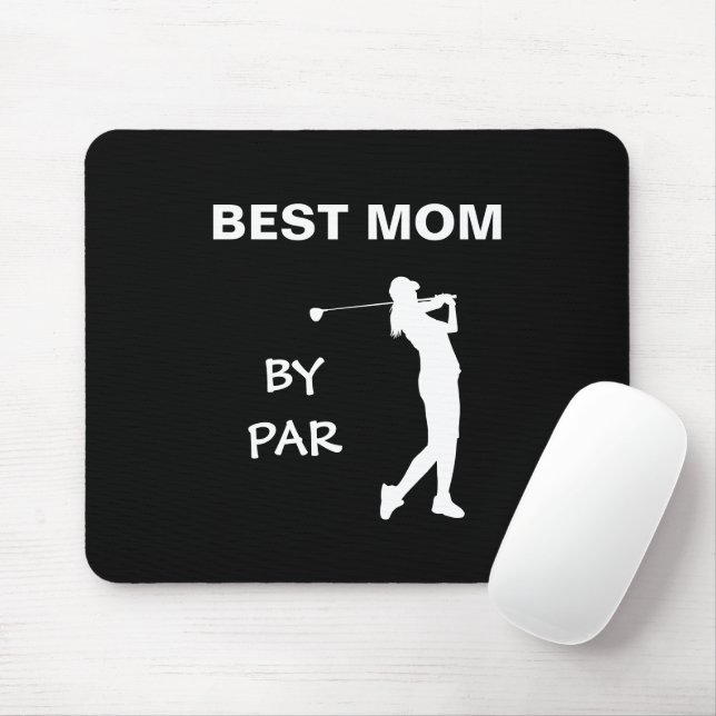 Beste Mama Par Golf Mommy Golfer Pun Mother Day Mousepad (Mit Mouse)