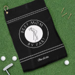 Beste Mama Par Golfer Pro Sport Funny Black Niedli Golfhandtuch<br><div class="desc">"Beste Mama nach Par!" Die goldene Silhouette in der Linienkunst auf einem weißen Kreis, umgeben von geschwungenen Texten in knalligem, weißem Schriftart. Außerdem finden Sie eine moderne Vorlage für einen mit Monogramm Namen, Initialen oder benutzerdefinierten Text. Der Hintergrund ist schwarz. Wenn Sie Fragen zu diesem oder einem meiner Designs haben,...</div>