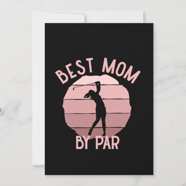 Beste Mama par golfing lustige und niedliche Mama  Karte (Vorderseite)