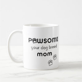 Beste Mama Pawsome Schwarz-Weiß-Foto Tasse