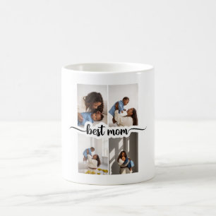 Beste Mama Personalisiert 4 FotoCollage Kaffeetasse