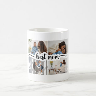Beste Mama Personalisiert 4 FotoCollage Kaffeetasse