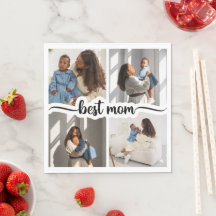 Beste Mama Personalisiert 4 FotoCollage