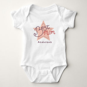 Beste Mama personalisierter Name Süß Baby Strampler