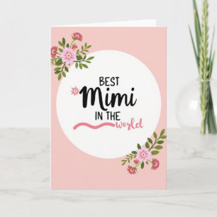 Beste Mama Pink Blossom Art Karte