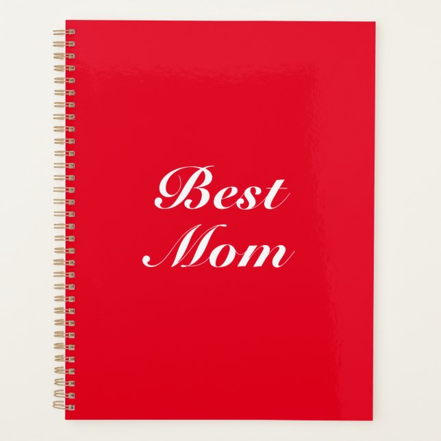 Beste Mama Rot Klassik-Drehbuch elegant niedlich Planer (Vorderseite)